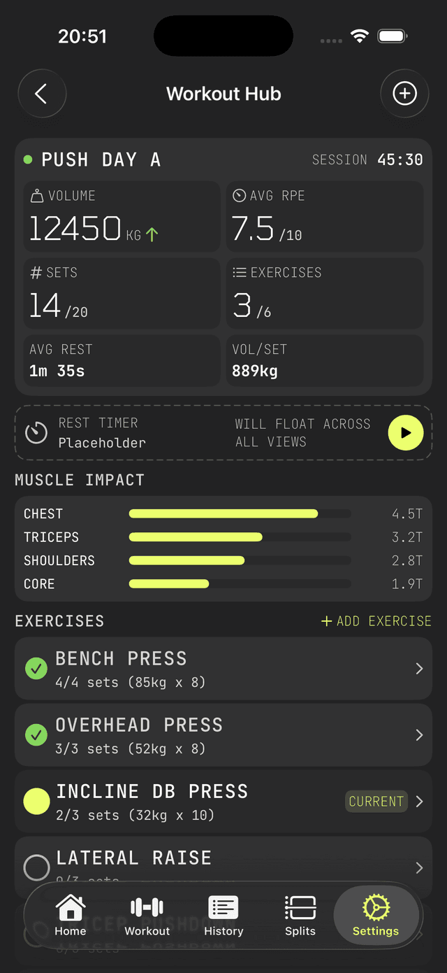 Afterset — Workout hub