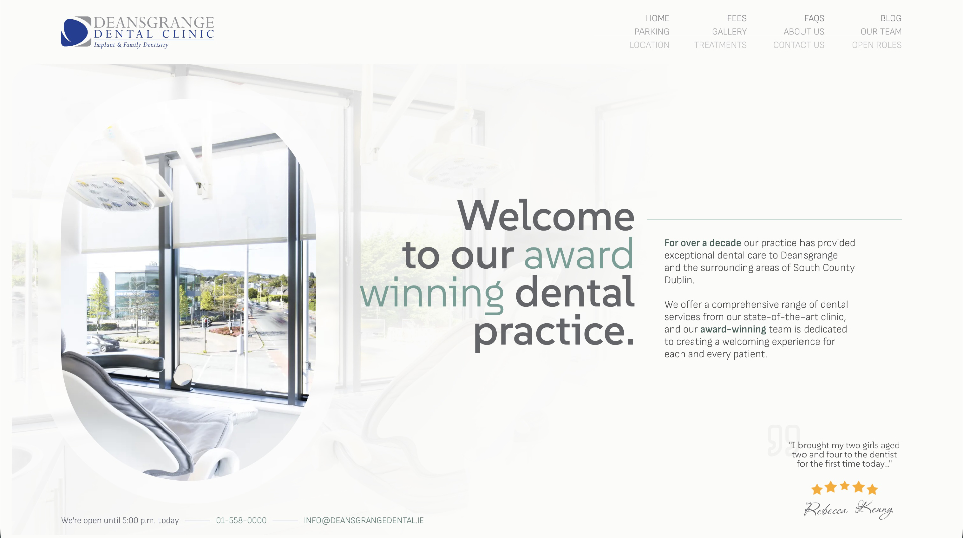Deansgrange Dental Clinic website